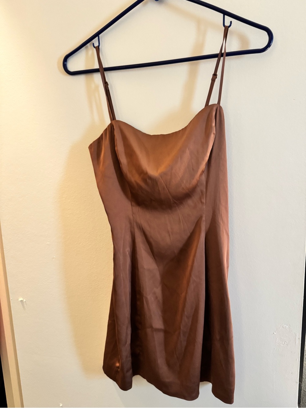 Sunday Best Satin Slip Dress in Chocolate Brown